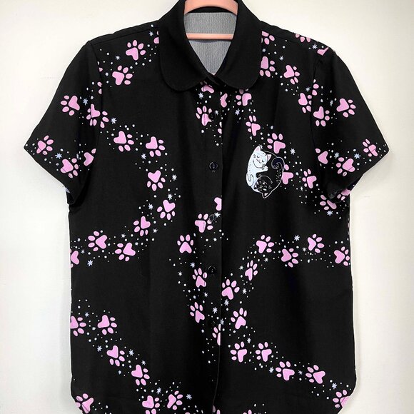 Blackmilk Cat Paws Button Up Shirt - Picture 6 of 6